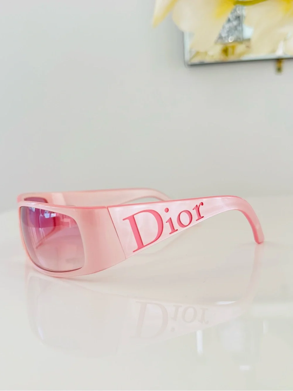 RARE🍒Christian DIOR Your Dior pink logo Y2K sunglasses John Galliano Era.